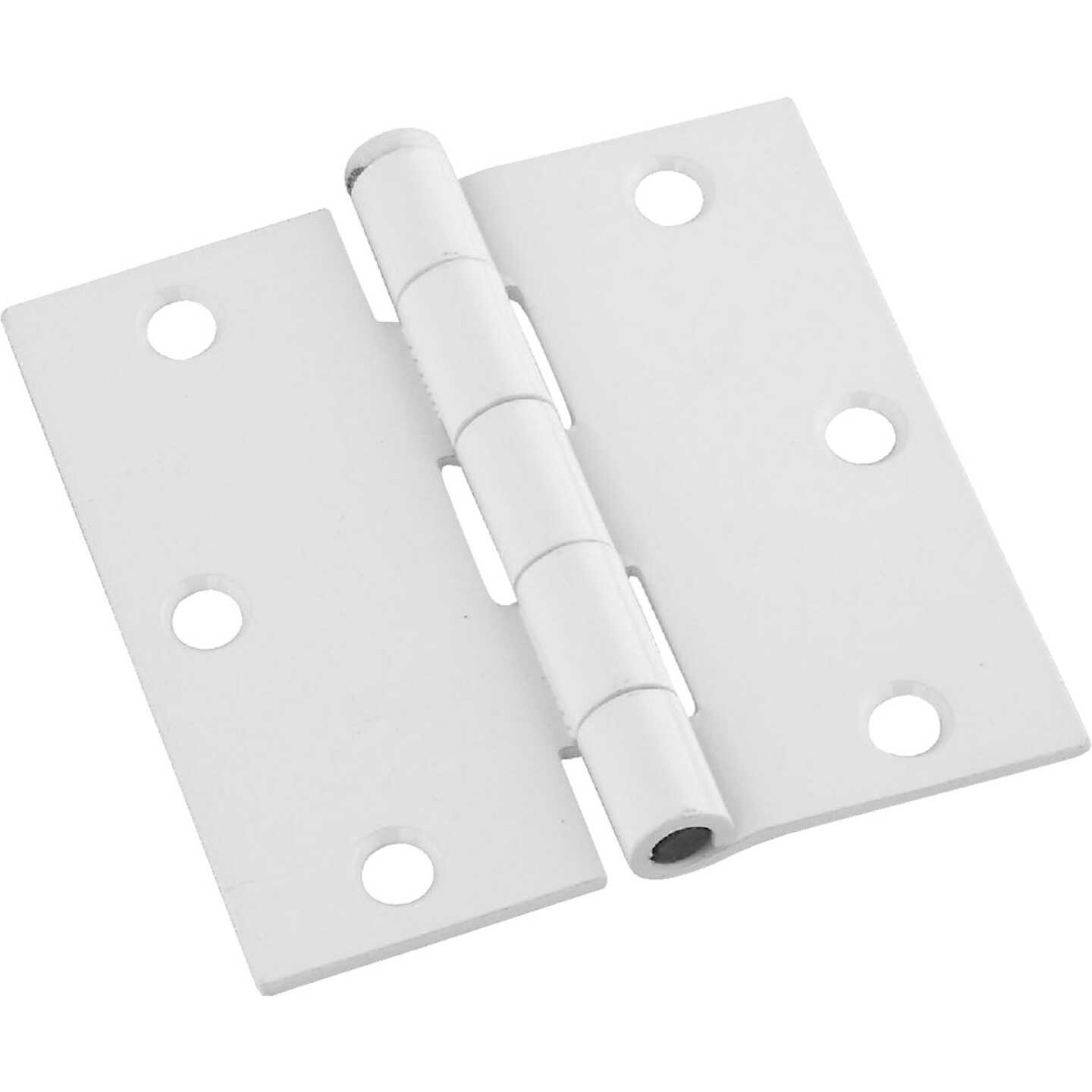 National Hardware 3-1/2 In. Square White Door Hinge (3-Pack) Image 1