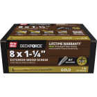 Grip-Rite DeckForce PrimeGuard Nano #8 x 1-1/4 In. Star Drive Gold Screw (1 Lb.) Image 1