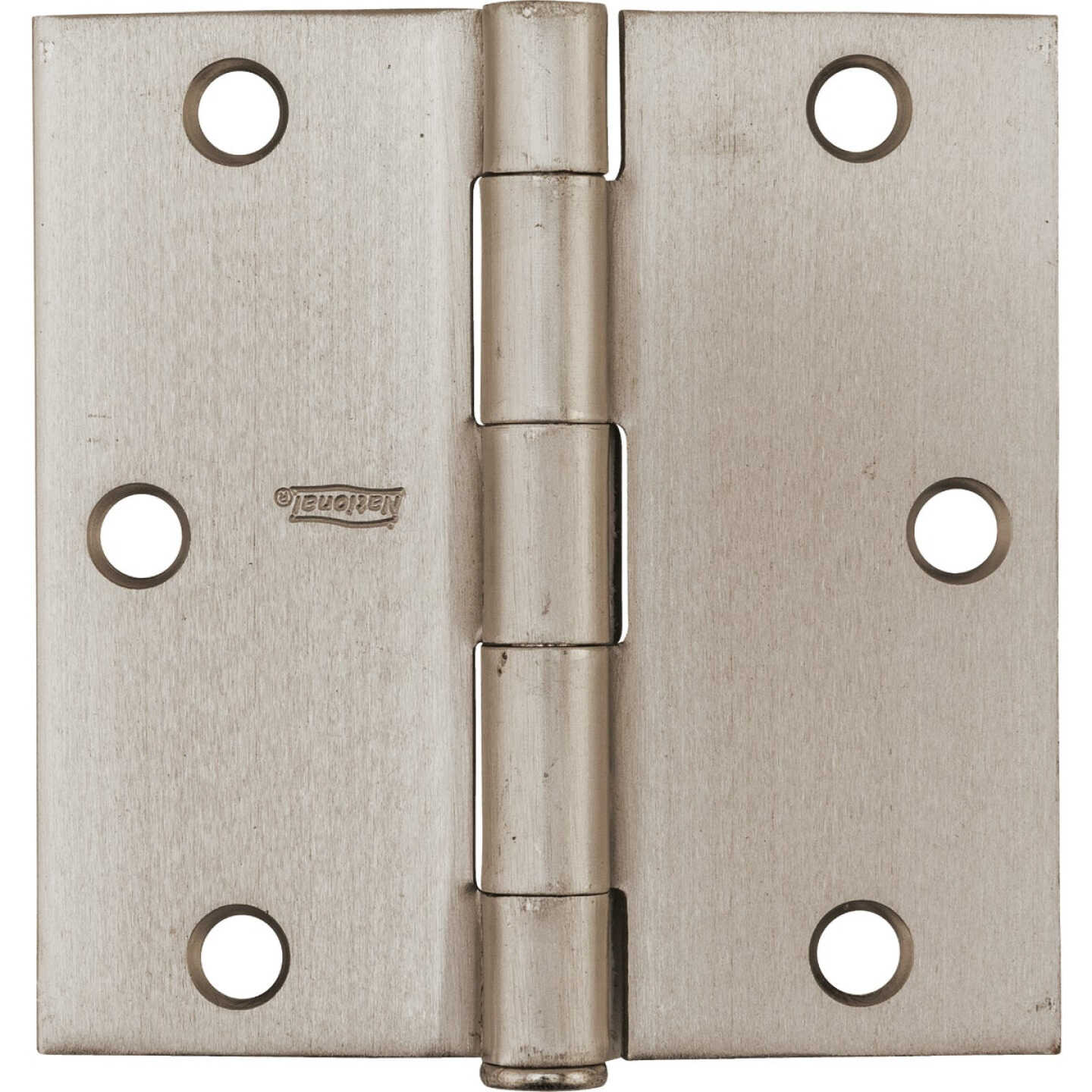National Hardware 3-1/2 In. Square Satin Nickel Door Hinge Image 2
