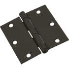 National Hardware 3-1/2 In. Square Oil Rubbed Bronze Door Hinge Image 1