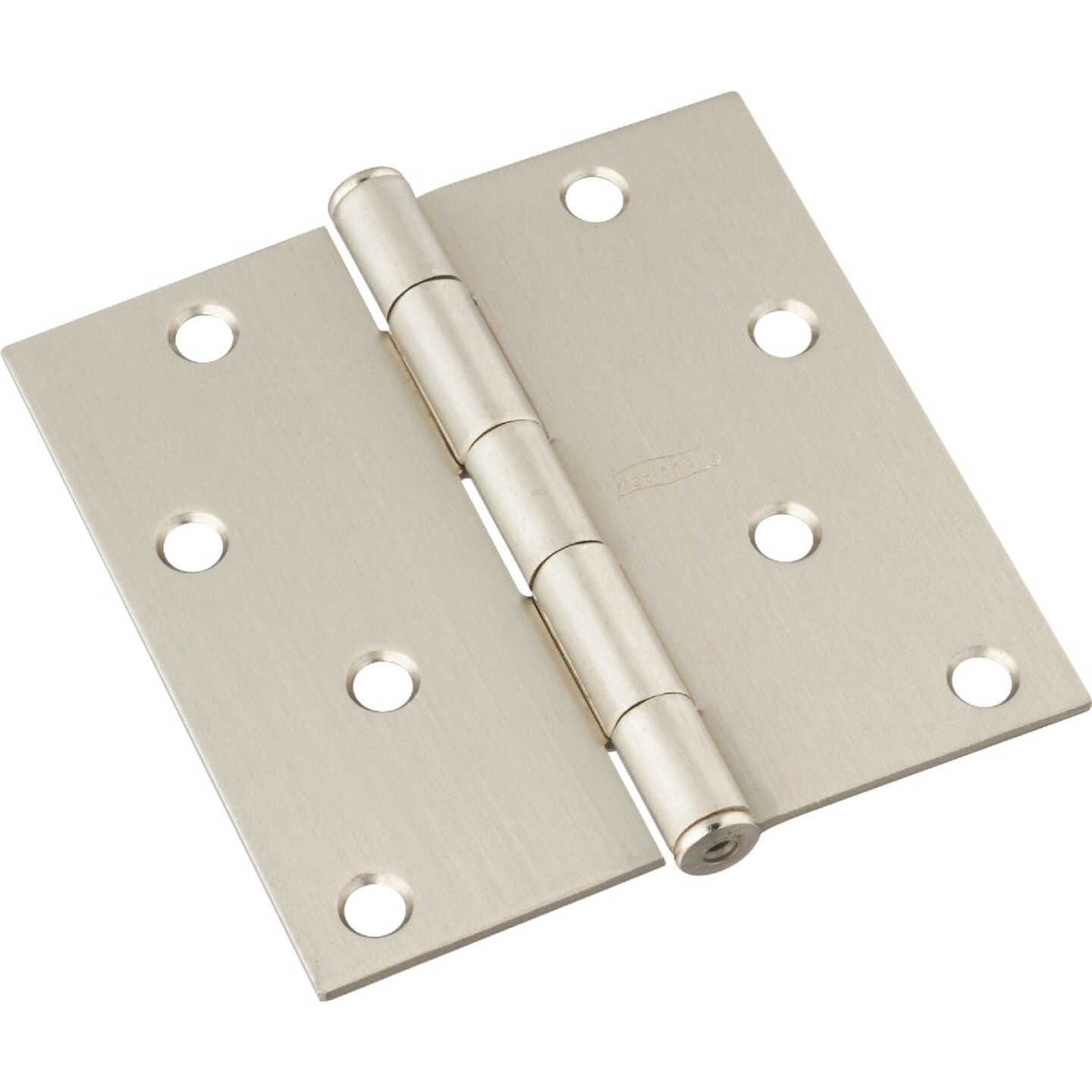 National Hardware 4 In. Square Satin Nickel Door Hinge Image 1