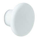 Amerock Everyday Heritage Round White Plastic Cabinet Knob Image 1