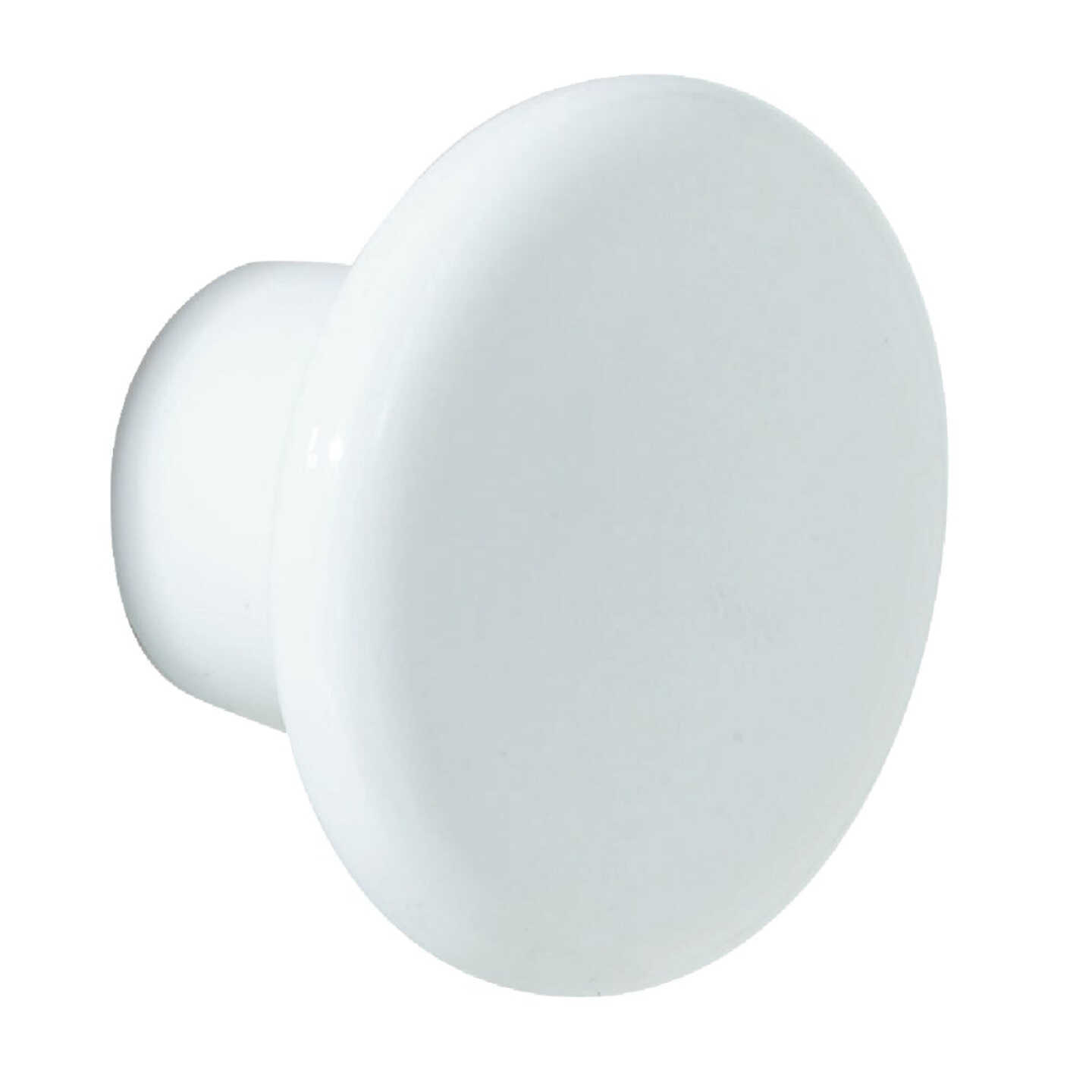 Amerock Everyday Heritage Round White Plastic Cabinet Knob Image 1