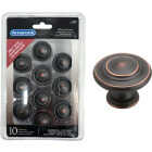 Amerock Inspirations 1.3125 In. Dia. Round Oil-Rubbed Bronze Cabinet Knob (10-Pack) Image 1