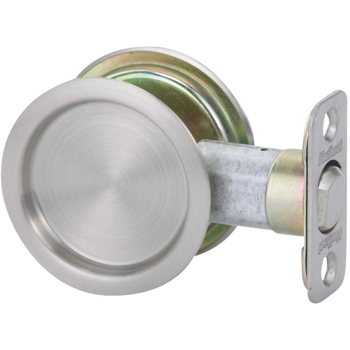 National Hardware Passage Satin Nickel Pocket Door Pull Image 1