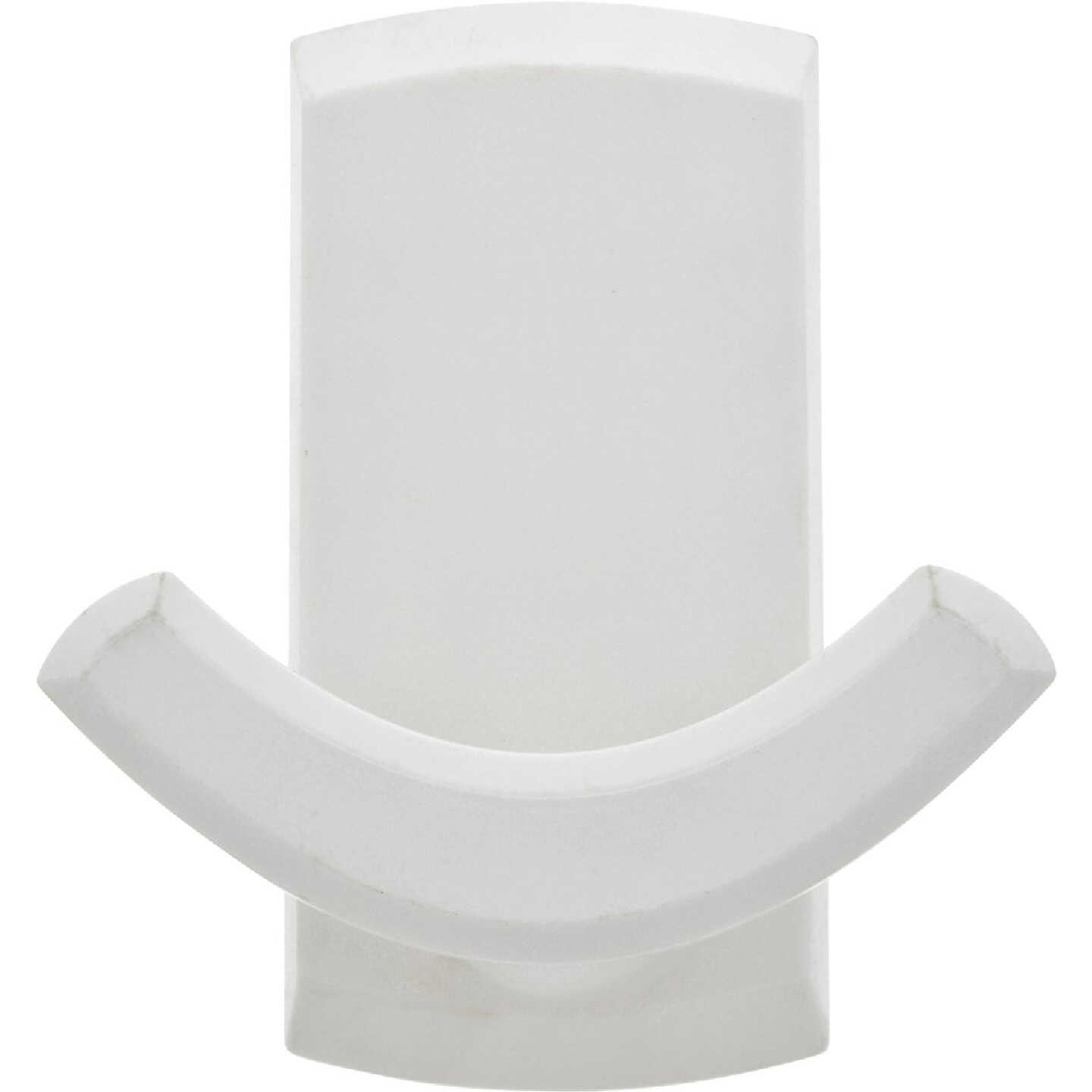 Hillman High and Mighty 20 Lb. Capacity White Rectangular Decorative Double Hook Image 2