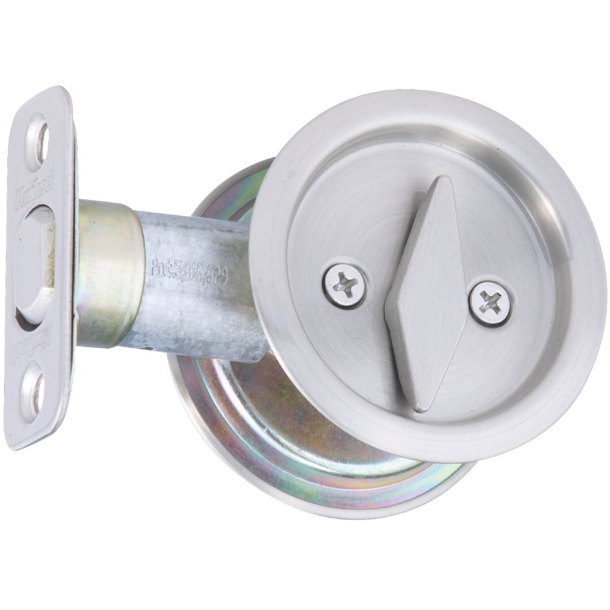 National Hardware Privacy Satin Nickel Pocket Door Lock Pull