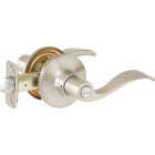 Steel Pro Brushed Nickel Privacy Door Lever Image 4