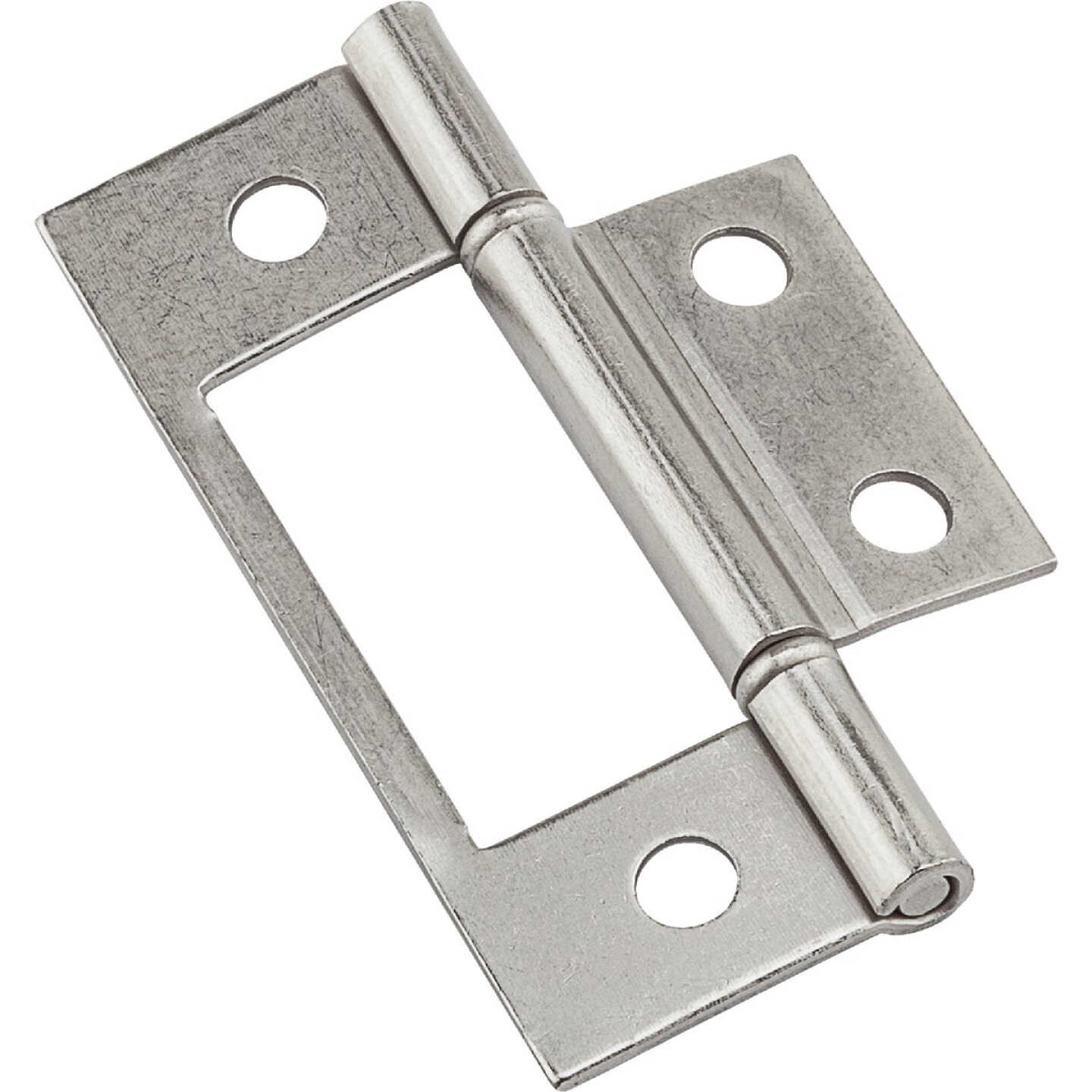 National Hardware Non-Removable Pin Surface Mount Satin Nickel Bi-Fold Door Hinge Image 1