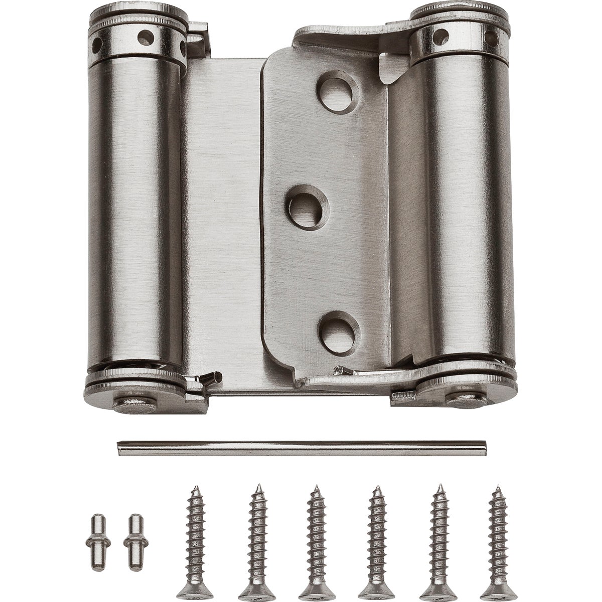 National Hardware 3 In. Satin Nickel Double-Acting Spring Door Hinge Image 1
