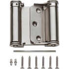National Hardware 3 In. Satin Nickel Double-Acting Spring Door Hinge Image 1