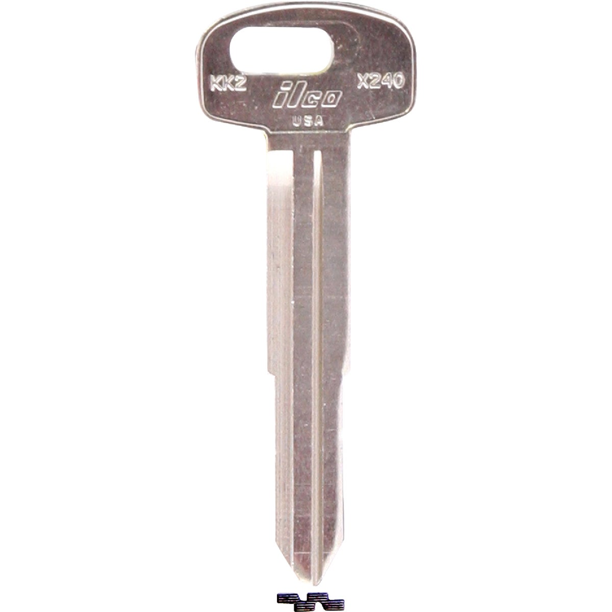ILCO Kia Nickel Plated Automotive Key, KK2 / X240 (10-Pack)
