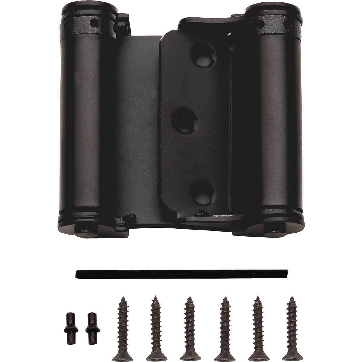 National Hardware 3 In. Oil Rubbed Bronze Double-Acting Spring Door Hinge Image 1