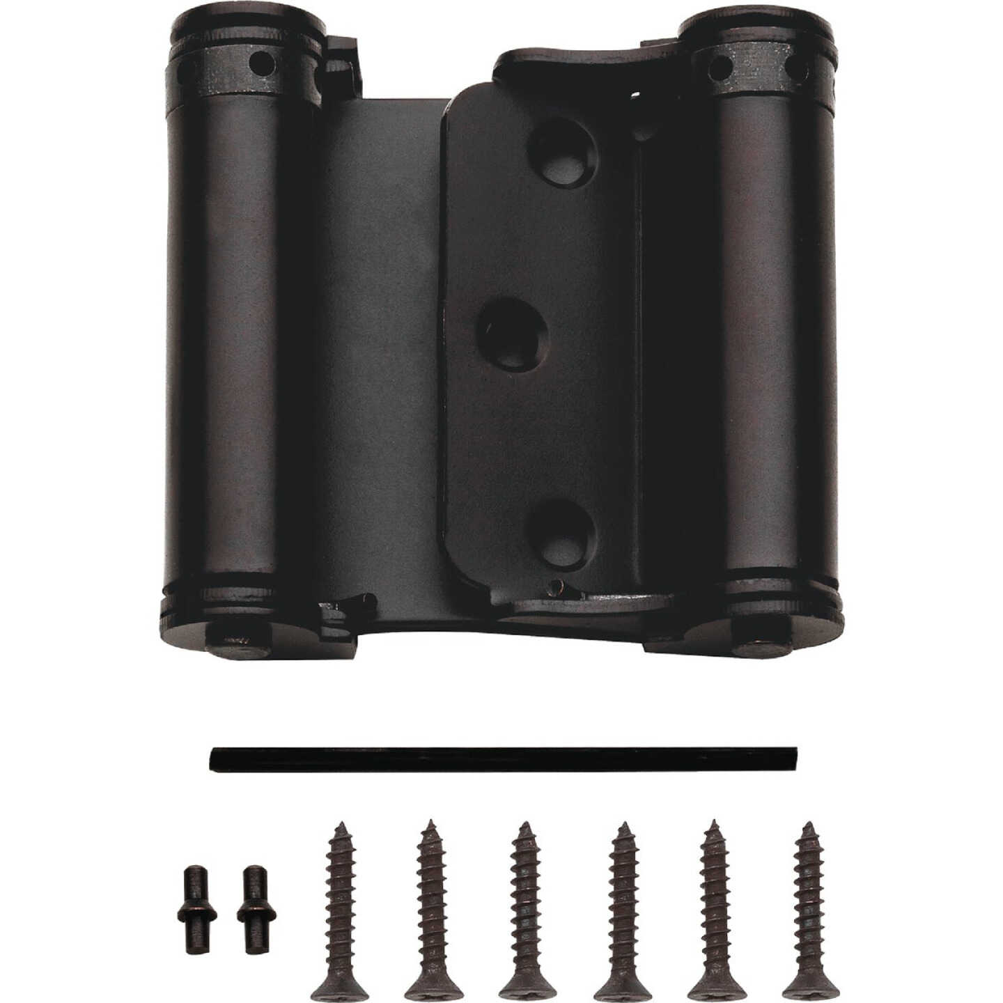 National Hardware 3 In. Oil Rubbed Bronze Double-Acting Spring Door Hinge Image 1