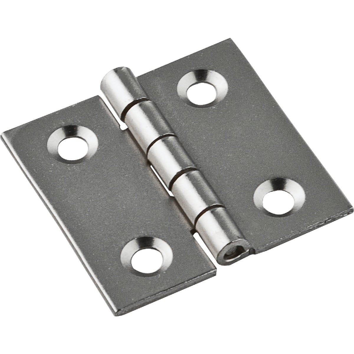 National Hardware 1 In. X 1 In. Satin Nickel Broad Hinge (4-Pack)
