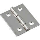 National Hardware 1-1/2 In. x 1-1/4 In. Satin Nickel Broad Hinge (2-Pack) Image 1