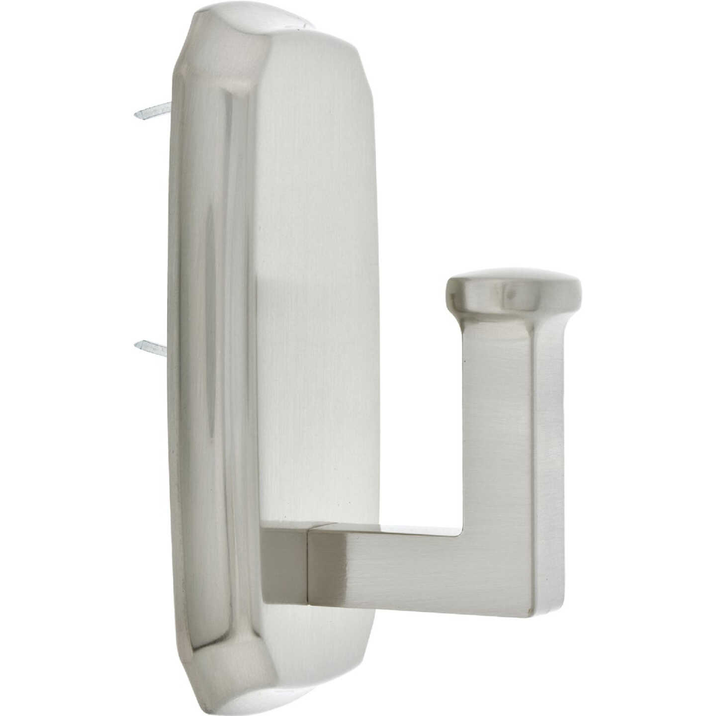 Hillman High and Mighty 25 Lb. Capacity Satin Nickel Scallop Decorative Hook Image 1