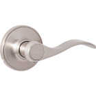 Steel Pro Brushed Nickel Wave Passage Door Lever Image 1