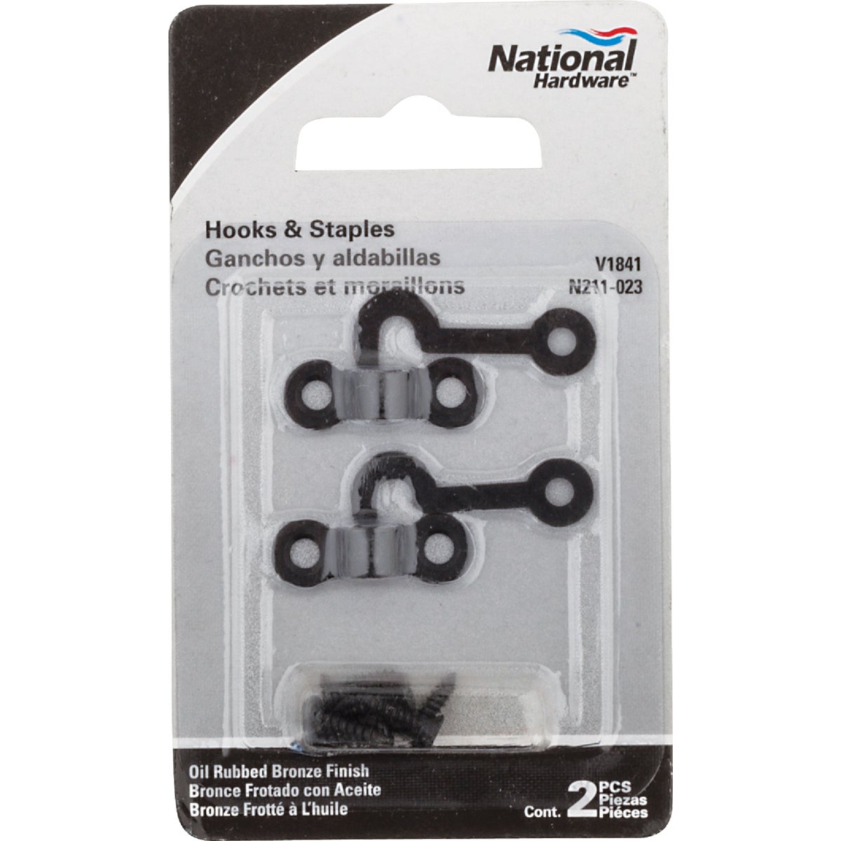 National Hardware Oil Rubbed Bronze Decorative Hook and Staple &#40;2 Count&#41; Image 2