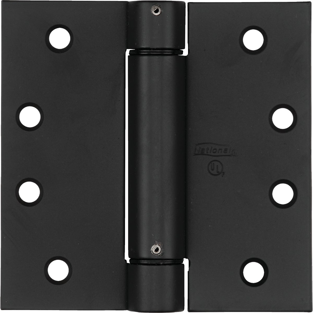 National Hardware 4 In. Oil Rubbed Bronze Square Spring Door Hinge Image 1