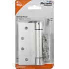National Hardware 4 In. Satin Nickel Square Spring Door Hinge Image 2