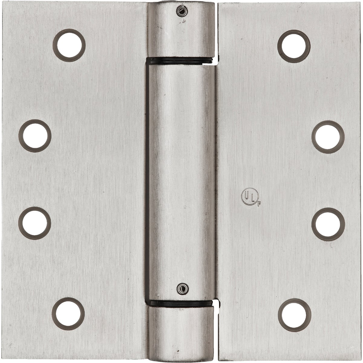 National Hardware 4 In. Satin Nickel Square Spring Door Hinge Image 1