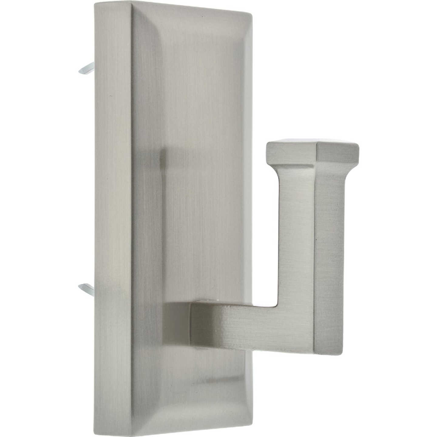 Hillman High and Mighty 15 Lb. Capacity Satin Nickel Rectangular Decorative Hook Image 1