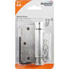 National Hardware 3-1/2 In. Satin Nickel 1/4 In. Radius Spring Door Hinge Image 2