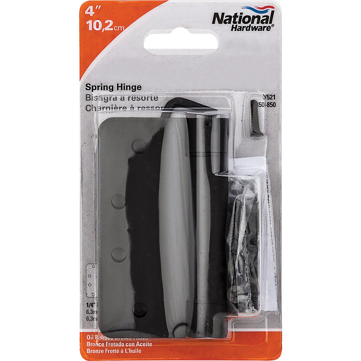 National Hardware 4 In. Oil Rubbed Bronze 1/4 In. Radius Spring Door Hinge Image 2