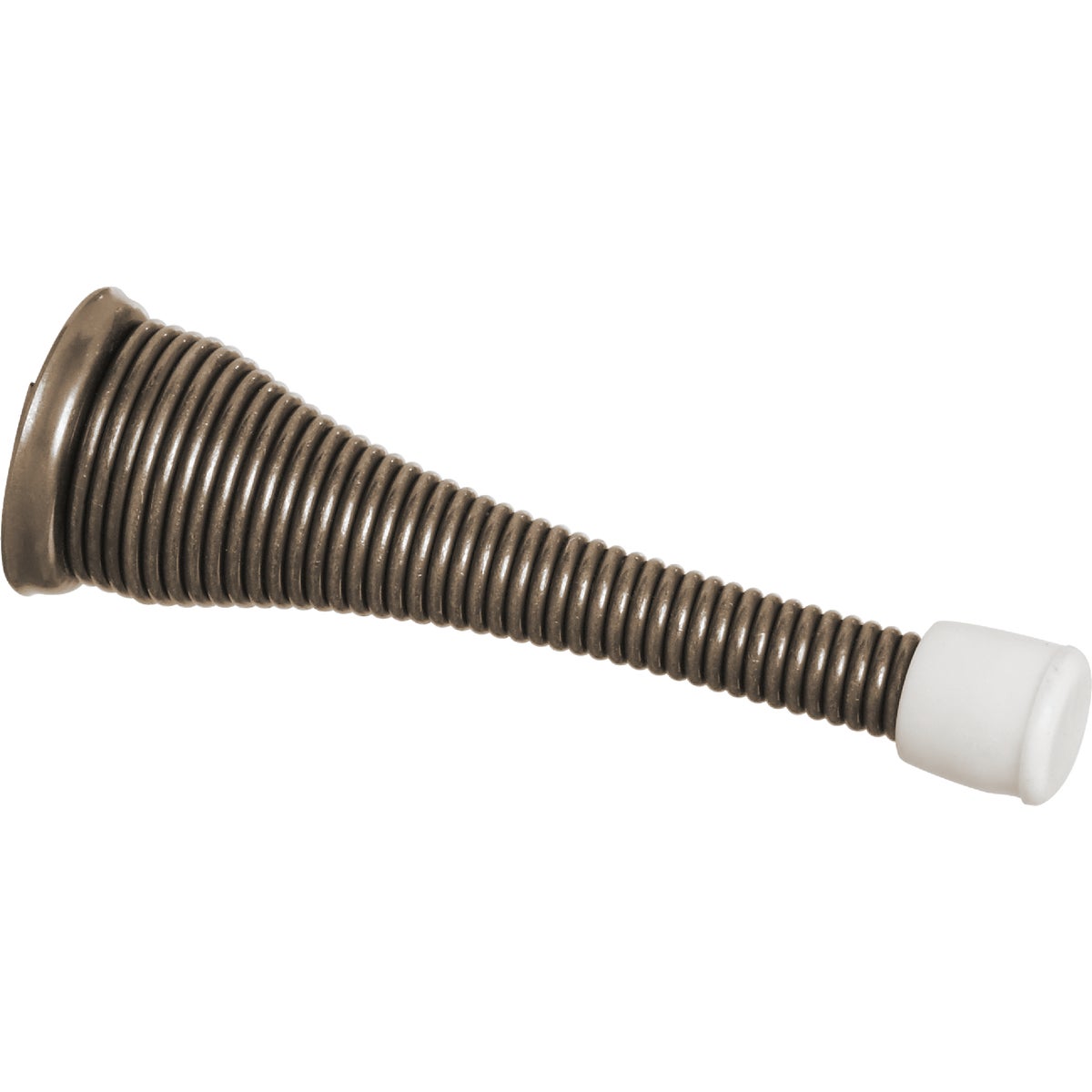 National Hardware 3 In. Antique Brass Spring Door Stop (2-Count) Image 1