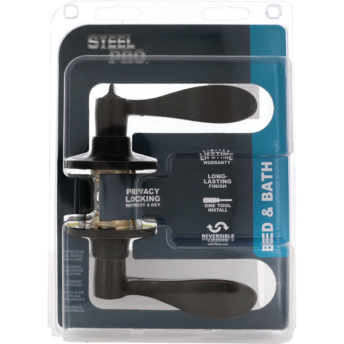 Steel Pro Oil Rubbed Bronze Privacy Door Lever Image 2