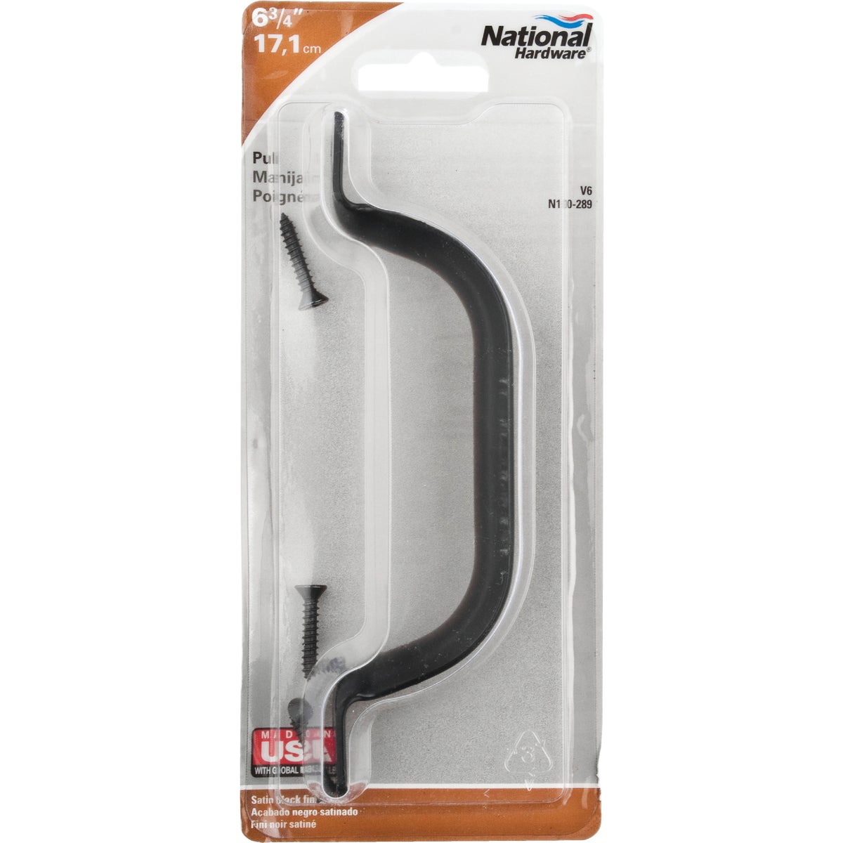 National Hardware 6-3/4 In. Black Gate Pull Image 2