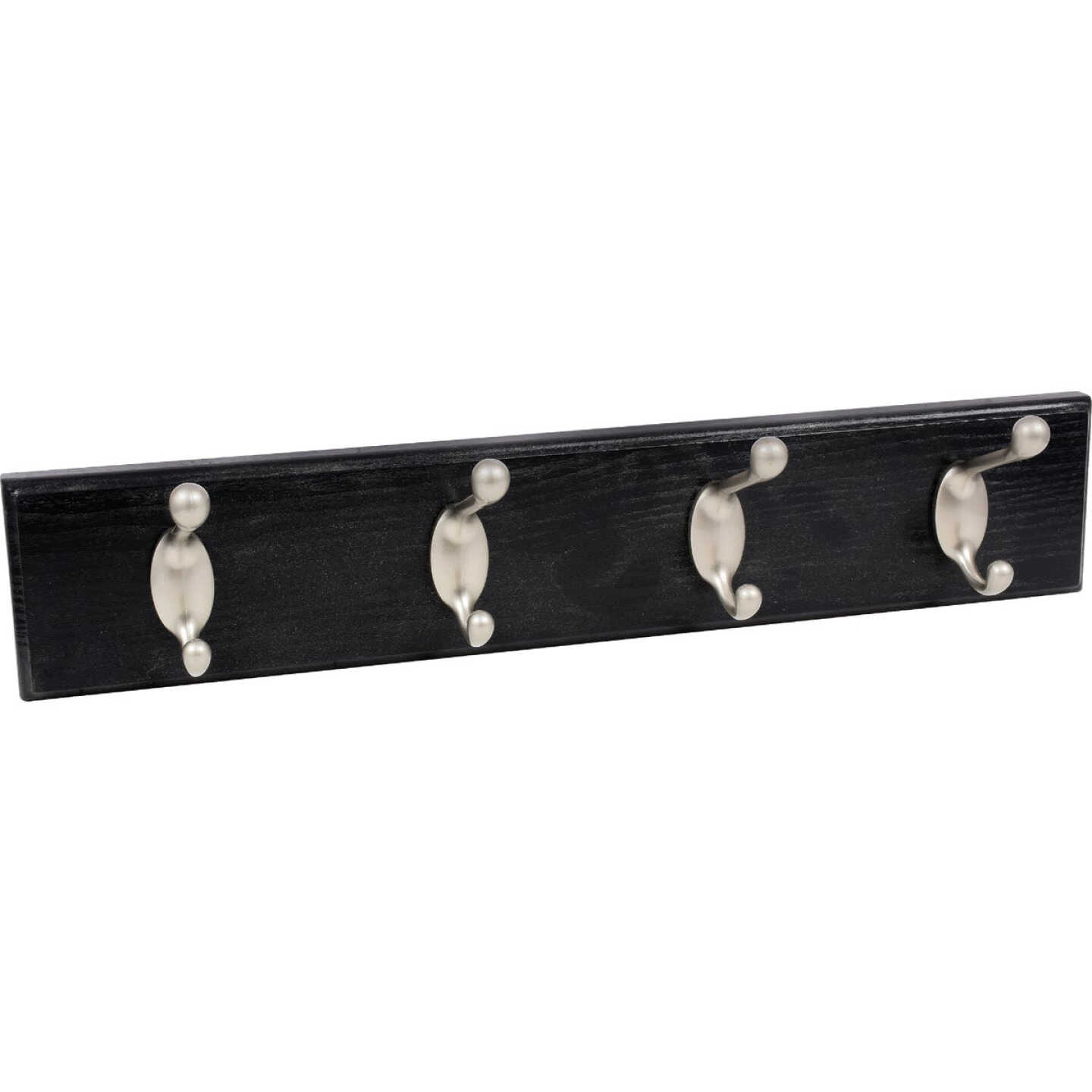 High and Mighty 18 In. 30 Lb Capacity Black Hook Rail Image 1