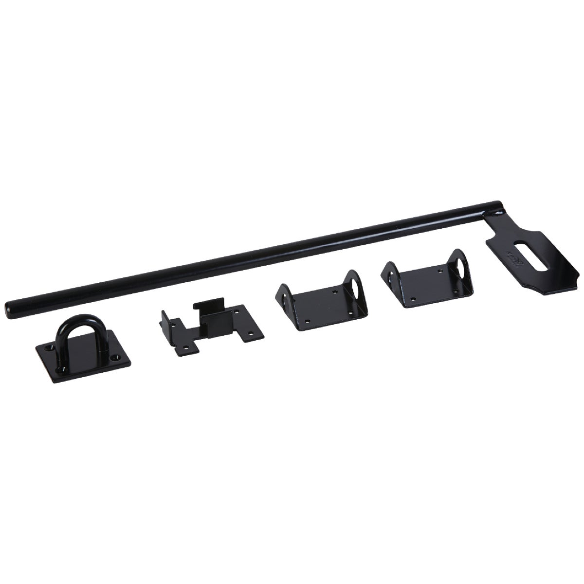 National Hardware 5/8 In. X 18 In. Black Steel Lock Cane Bolt Image 1