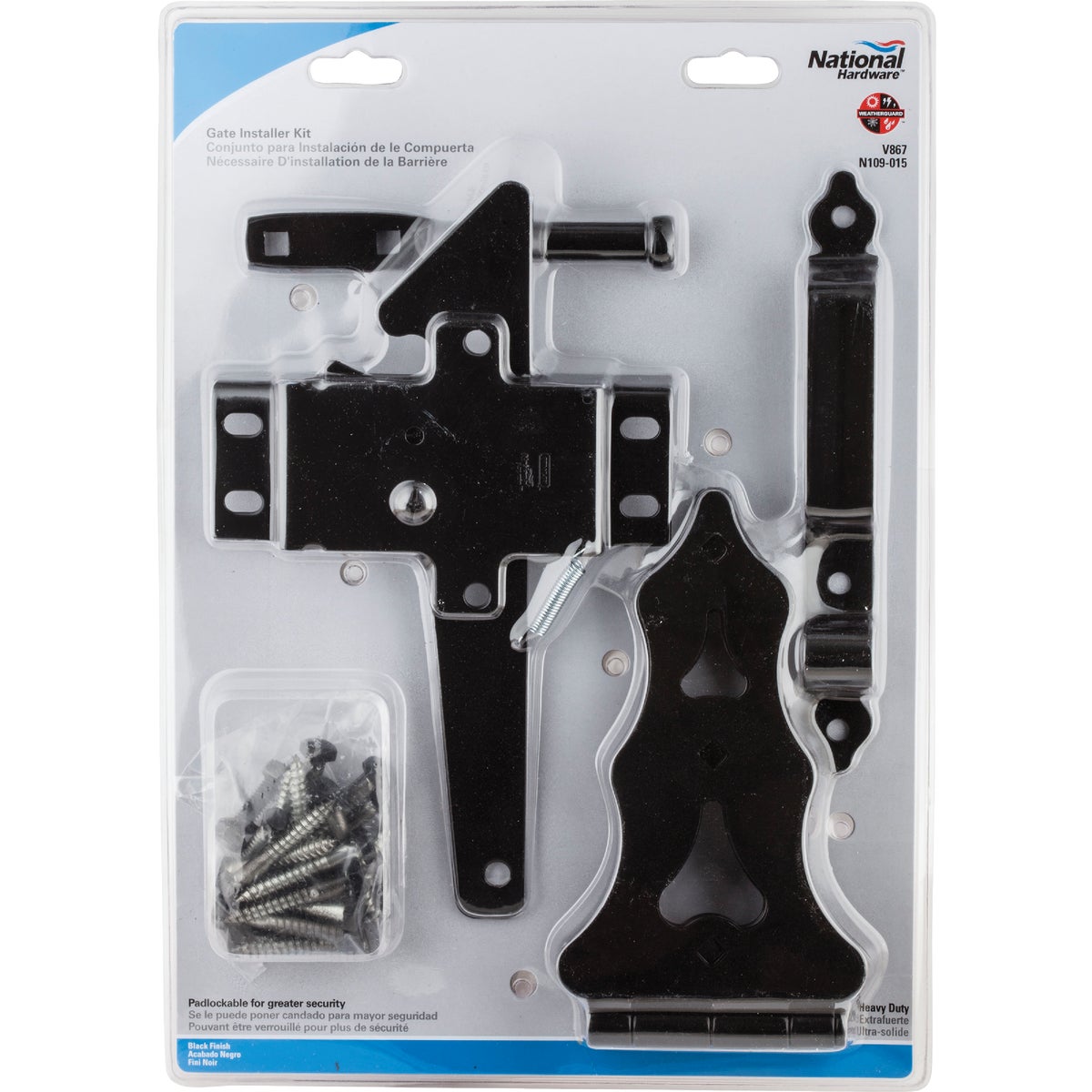 National Hardware 8 In. Black Ornamental Gate Kit Image 2