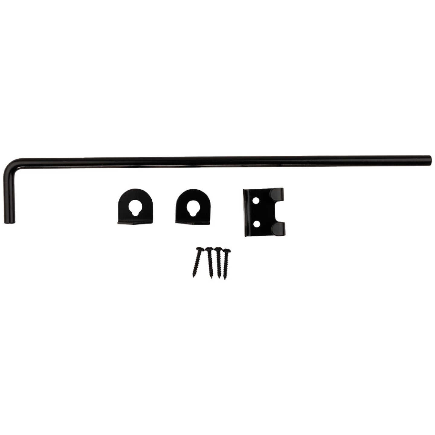 National Hardware 1/2 In. X 18 In. Black Steel Cane Bolt Image 3