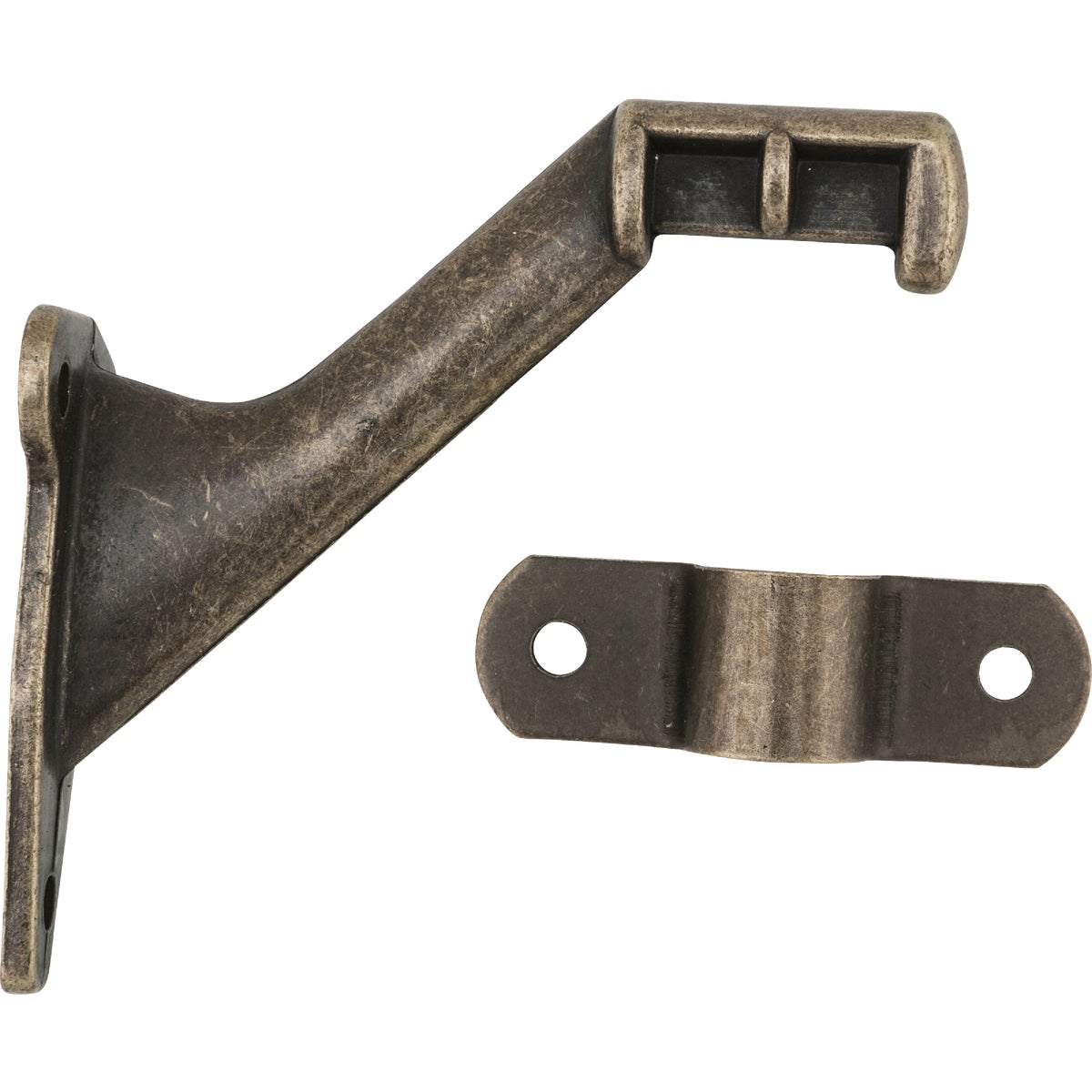 National Hardware Antique Brass Handrail Bracket Image 2