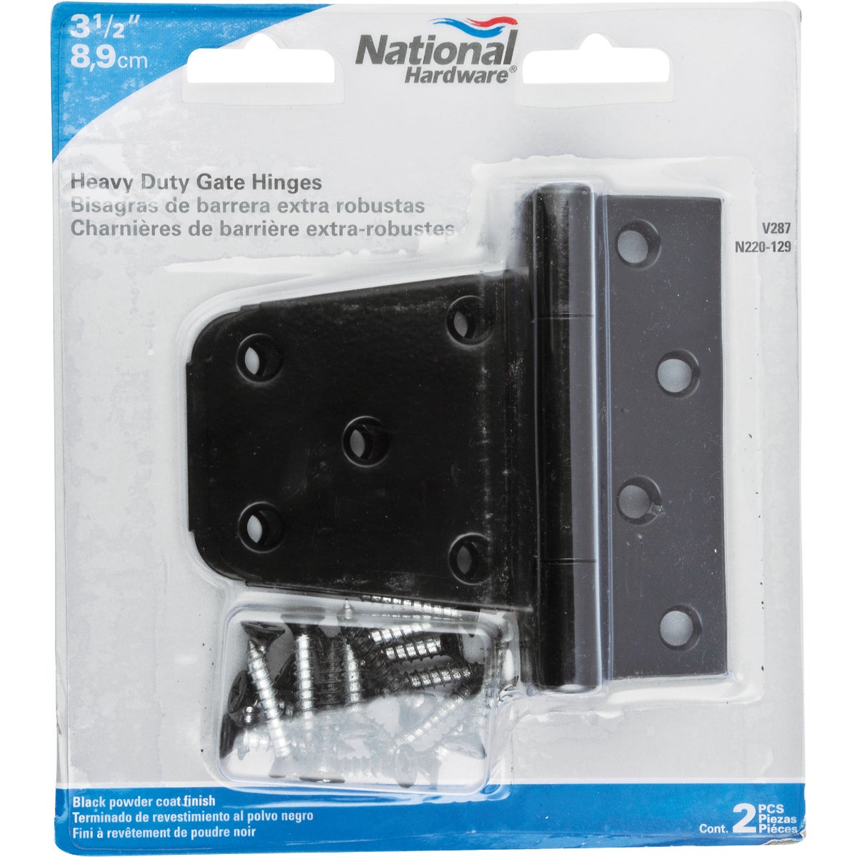 National Hardware 3-1/2 In. Black Extra Heavy Gate Hinge Image 2