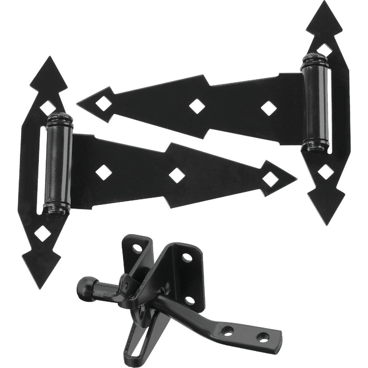 National Hardware Gate Hinge and Latch Hardware Kit, Black