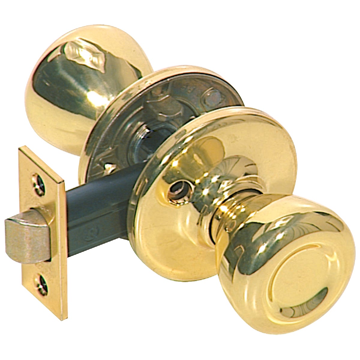 Kwikset Tylo Polished Brass Hall & Closet Door Knob Image 1