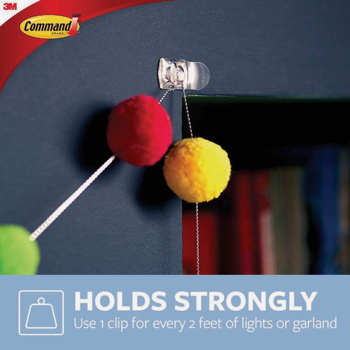 Command Medium Adhesive Strips, Clear, 12 Strips Image 3