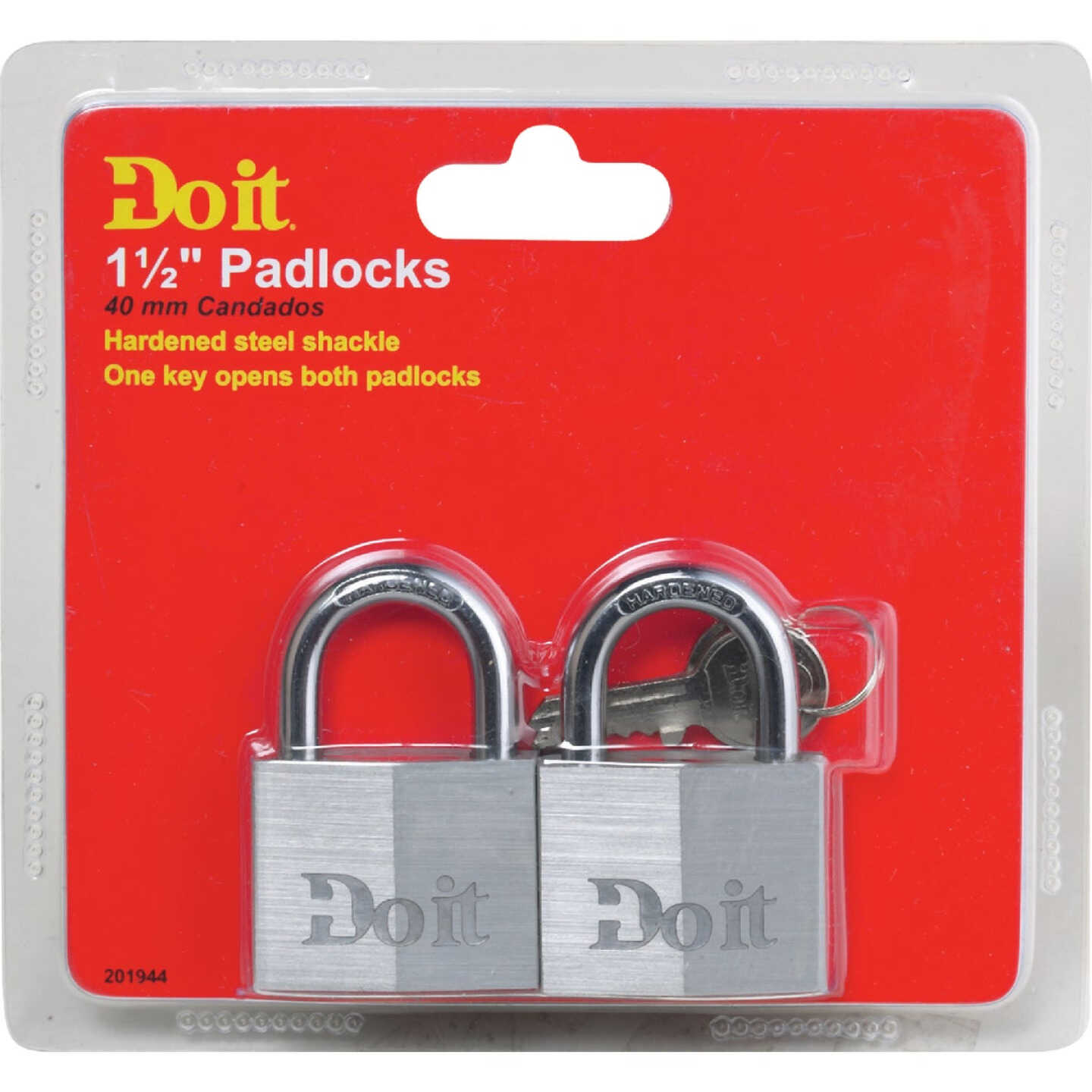 Do it 1-1/2 In. Aluminum Keyed Padlock (2-Pack) Image 2