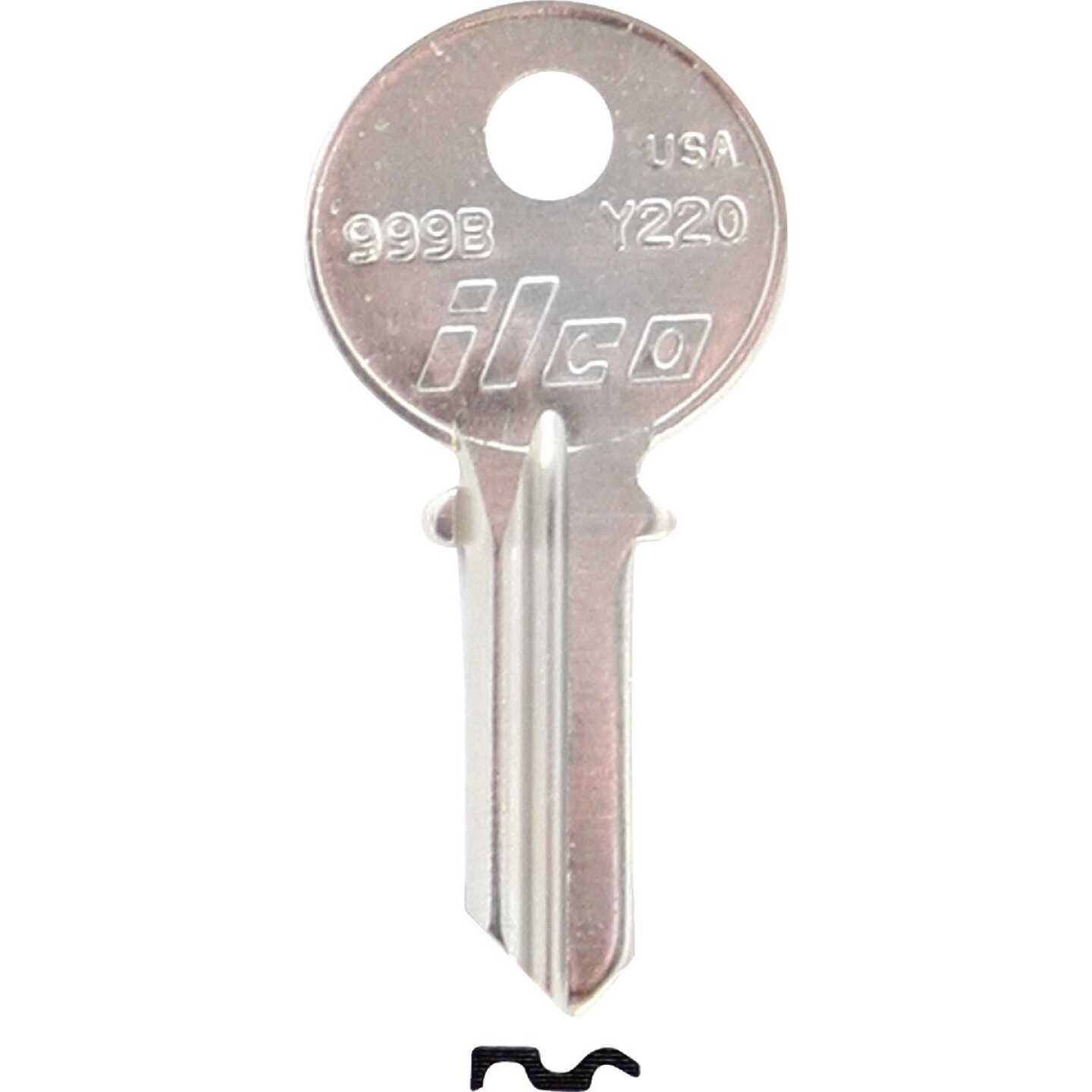 ILCO Yale Nickel Plated House Key, Y220 / 999B (10-Pack) Image 1