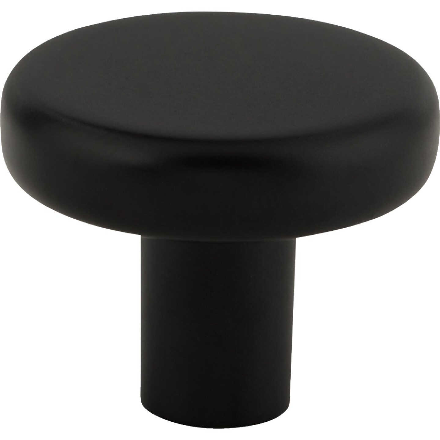 Elements Gibson 1-1/4 In. Dia. Matte Black Cabinet Knob Image 1