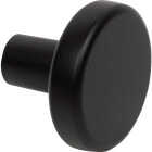 Elements Gibson 1-1/4 In. Dia. Matte Black Cabinet Knob Image 2