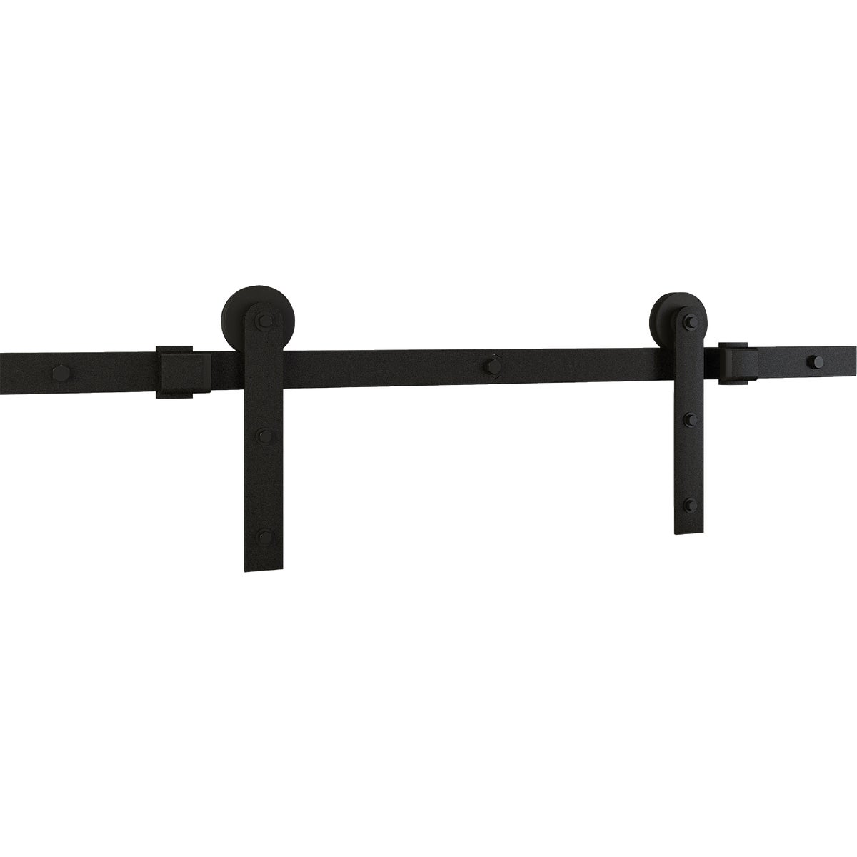 National Hardware 72 In. Matte Black Builder Interior Barn Door Kit (2-Piece)