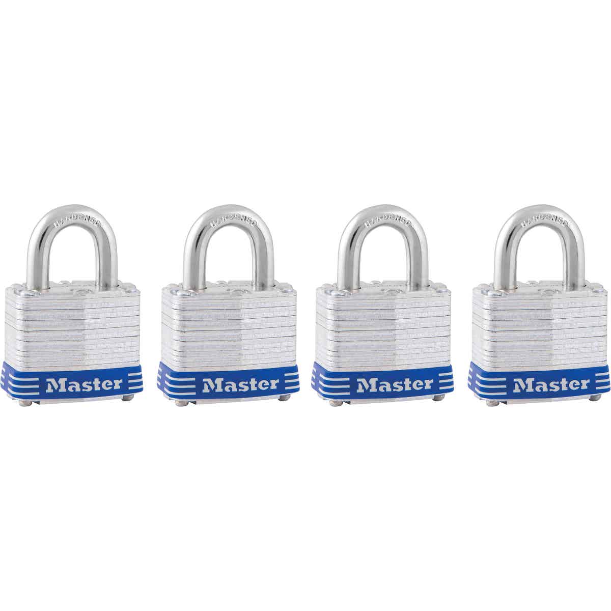 Master Lock 1-9/16 In. Wide 4-Pin Tumbler Keyed Padlock (4-Pack) Image 1