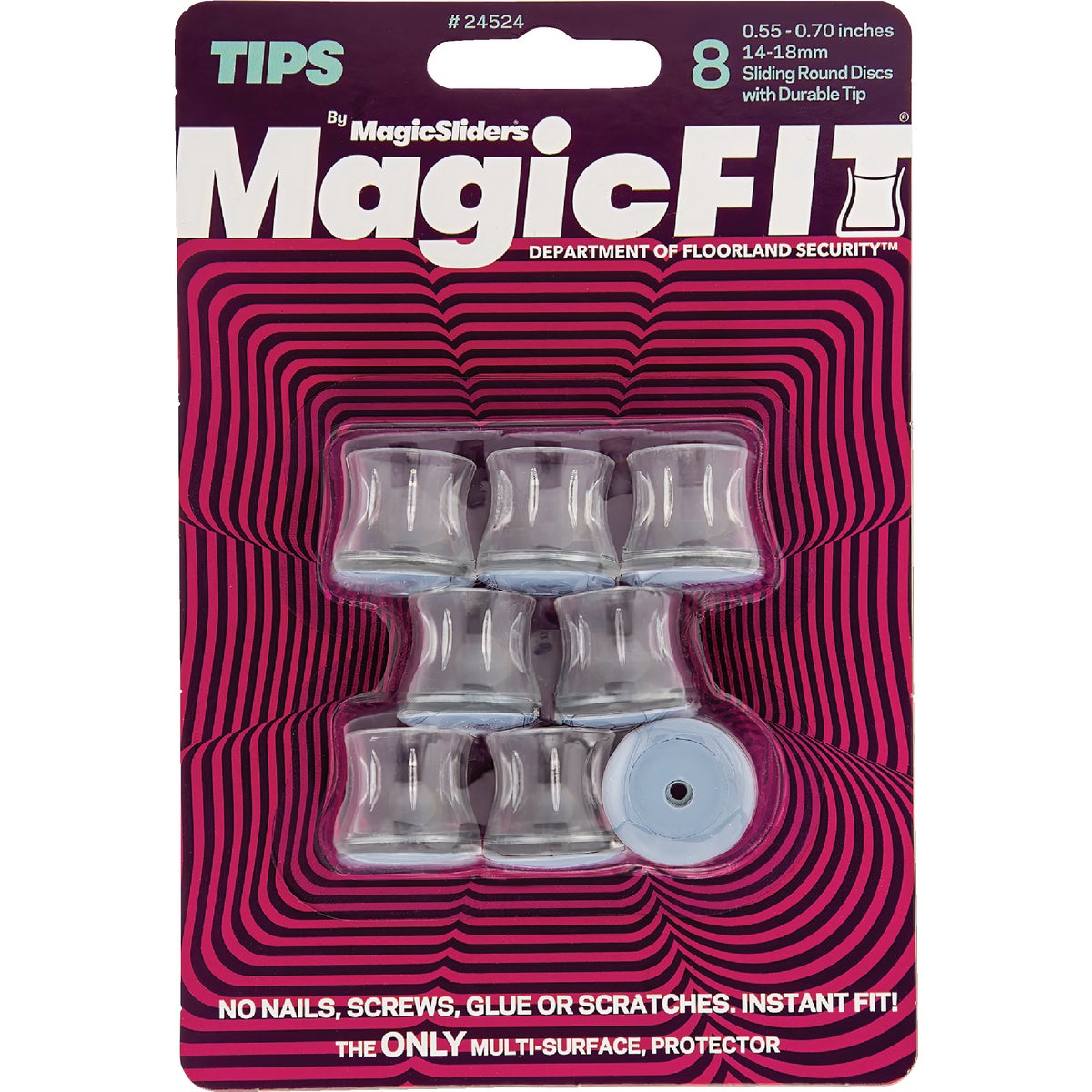 Magic Sliders Magic Fit .55 In. - .70 In. Round Slider (8-Pack) Image 2