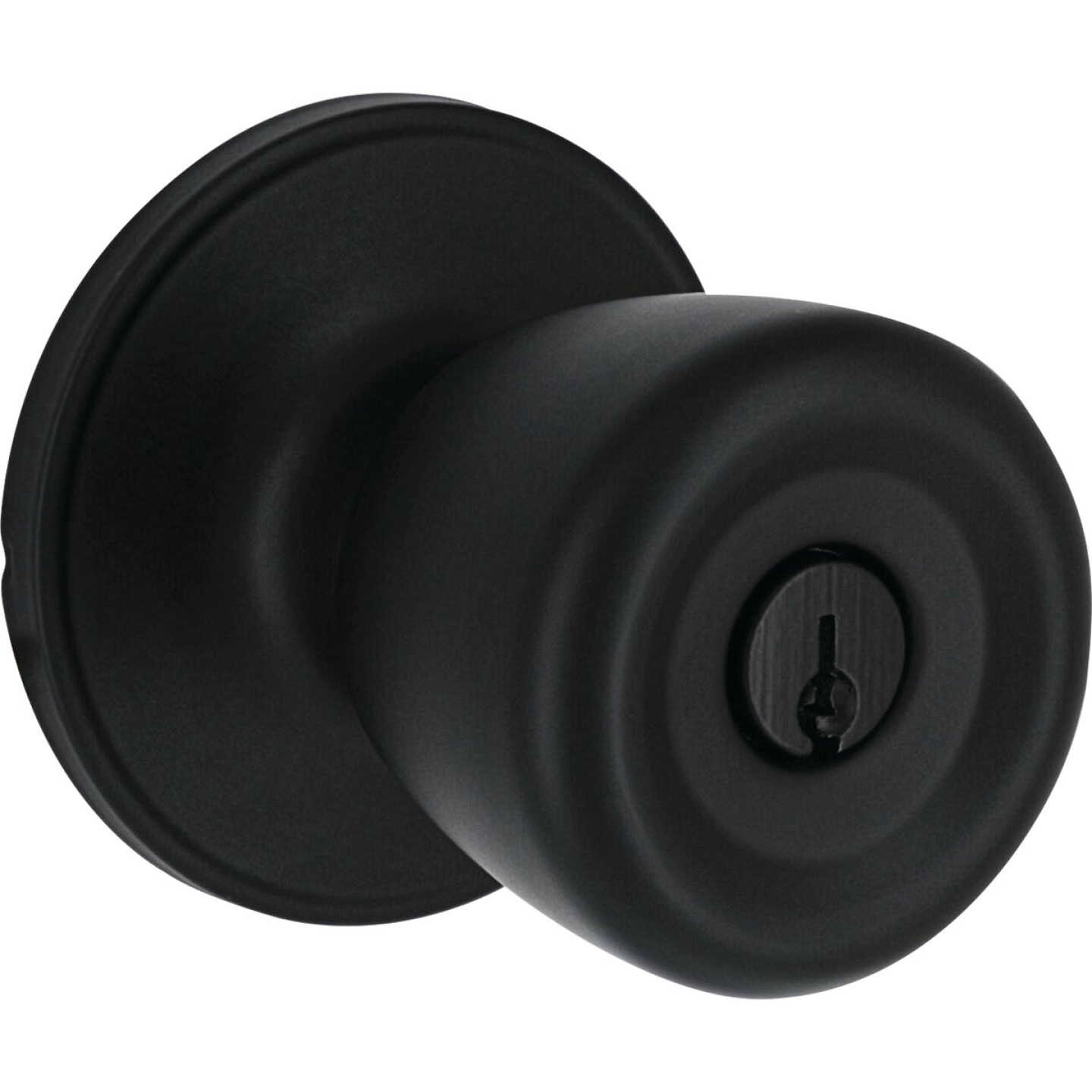 Steel Pro Matte Black Tulip Entry Door Knob Image 1