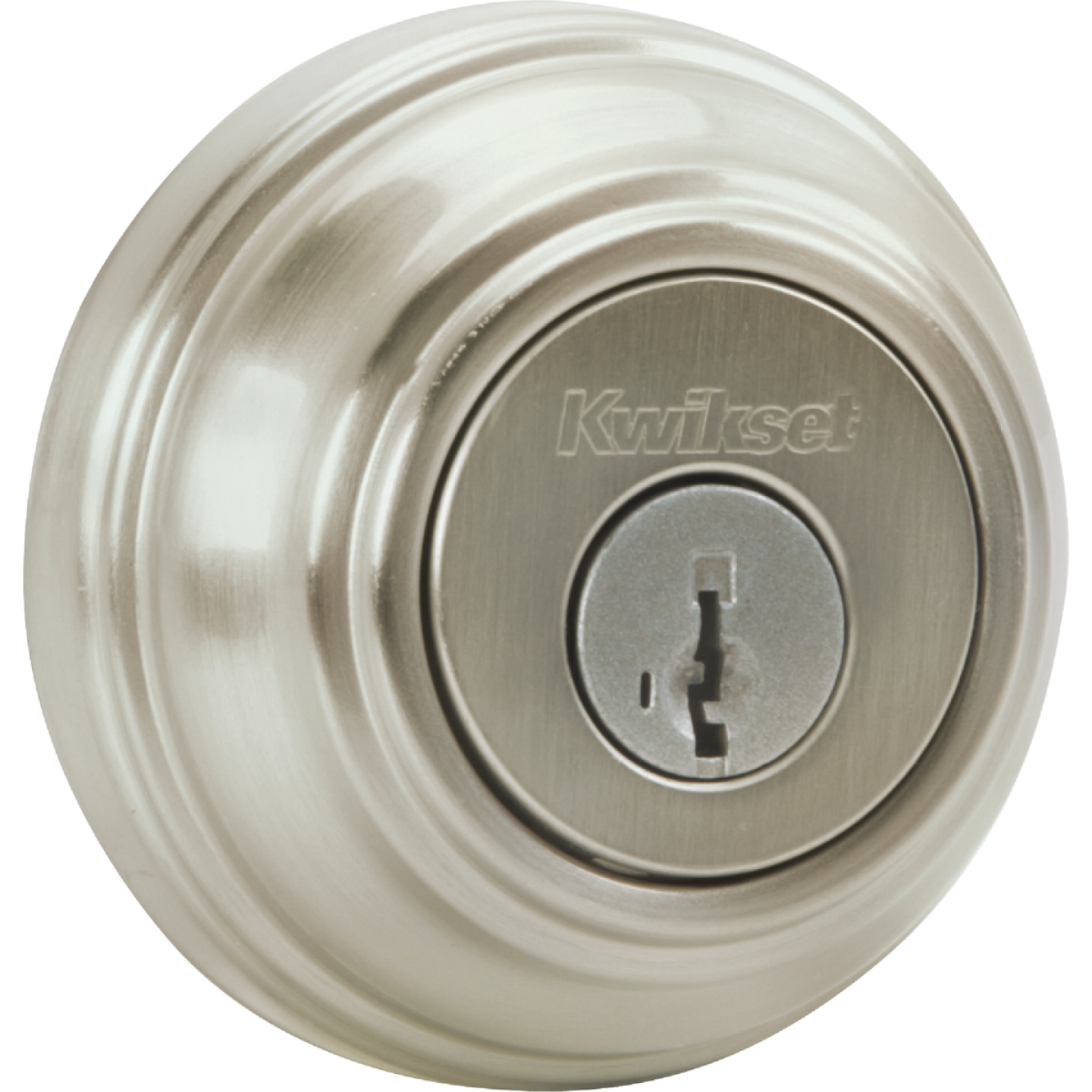 Kwikset Signature Series Satin Nickel Single Cylinder Deadbolt Image 1